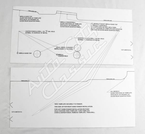 Auto City Classic - 1958 Chevrolet Passenger Cars Rear Antenna Template