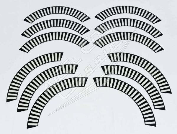 Auto City Classic - 1958 Chevrolet Passenger Cars Wheel Cover Decal Kit- 12 Pieces