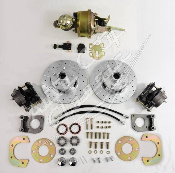 Auto City Classic - 1964-1966 Ford Mustang V8 Original Spindles and Wheels Complete Front Disc Brake Conversion Kit- Gold
