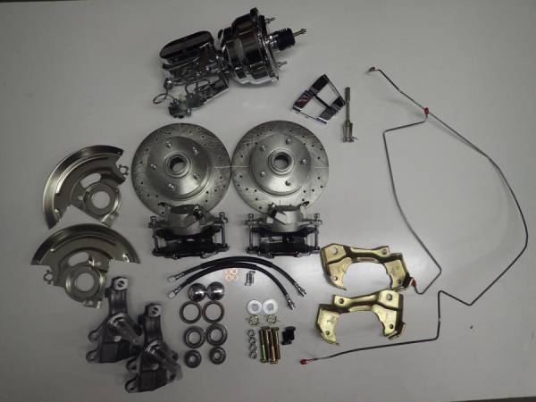Auto City Classic - 1967-1969 Chevrolet Camaro / Pontiac Firebird 8" Chrome Booster 2" Drop Spindles Complete Disc Brake Conversion Kit