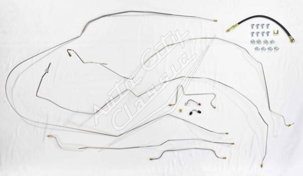 Auto City Classic - 1955-1957 Chevrolet Passenger Cars Complete OE Steel Disc Drum Brake Line Set BLS55-57-DIDR-OE