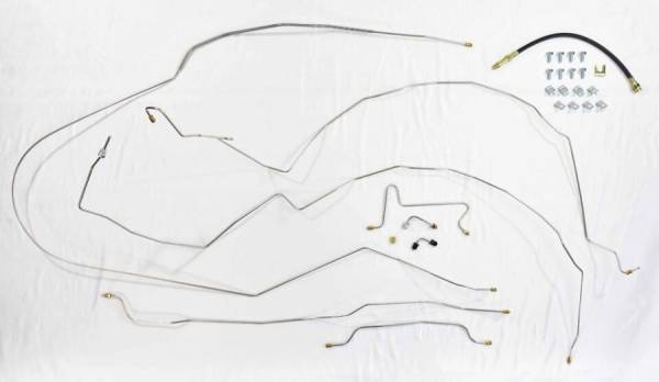 Auto City Classic - 1955-1957 Chevrolet Passenger Cars Complete Stainless Steel Disc Drum Brake Line Set BLS-55-57-DIDR-SS
