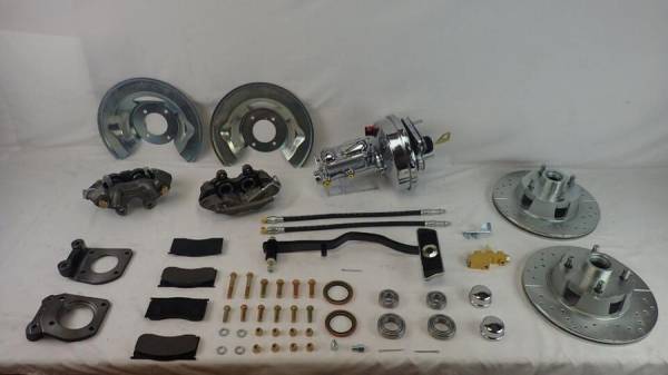 Auto City Classic - 1967-1970 Ford Mustang 6 Cylinder 4 Lug Original Wheels Complete Chrome Disc Brake Conversion Kit