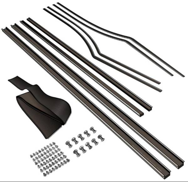 Auto City Classic - 1955-1957 Chevrolet / Pontiac 2 Door Hardtop Weatherstrip Fuzzy Kit FZ55572H-A