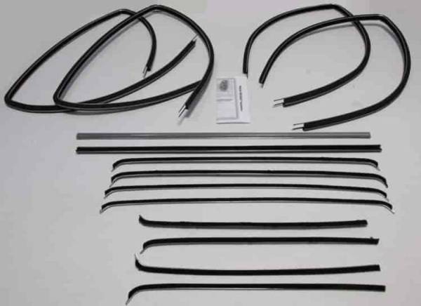 Auto City Classic - 1955-1957 Chevrolet / Pontiac 4 Door Wagon Weatherstrip Fuzzy Kit without Chrome FZ55574WAG-B