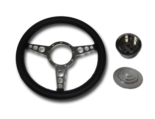 Auto City Classic - 3 Spoke Black Flat Steering Wheel Kit SC1431-R/S