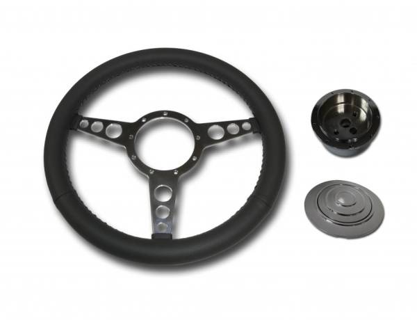Auto City Classic - 3 Spoke Grey Flat Steering Wheel Kit SC1432R/S