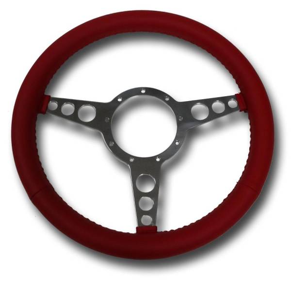 Auto City Classic - 3 Spoke Red Flat Steering Wheel SC1433
