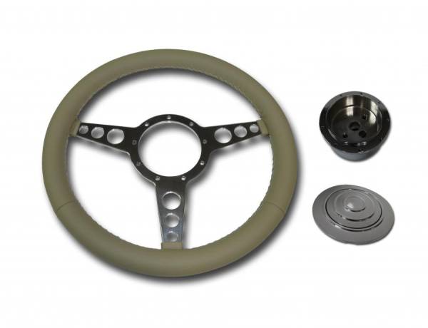 Auto City Classic - 3 Spoke Tan Flat Steering Wheel Kit SC1434R/S