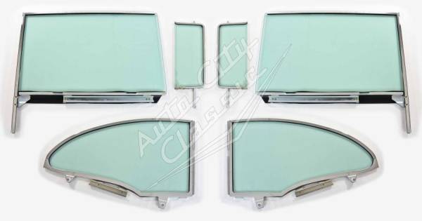 Auto City Classic - 1955-1957 Chevrolet / Pontiac 2 Door Hardtop Assembled Side Glass Set SSA-5557CV2H