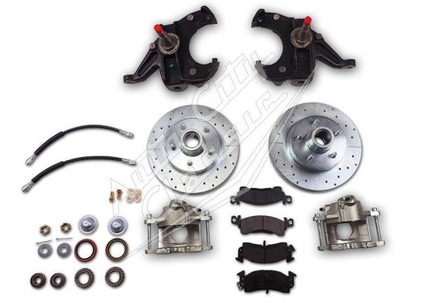 Auto City Classic - 1963-1970 Chevrolet / GMC Pickup Truck 2.5" Drop Spindle 5 Lug Front Disc Brake Conversion Wheel Kit