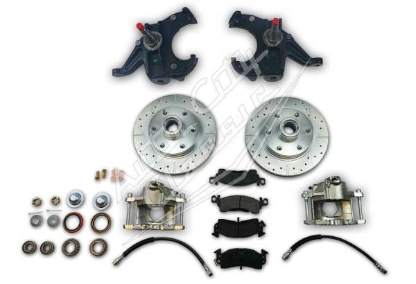 Auto City Classic - 1963-1970 Chevrolet / GMC Pickup Truck 6 Lug Stock Spindle Front Disc Brake Conversion Wheel Kit