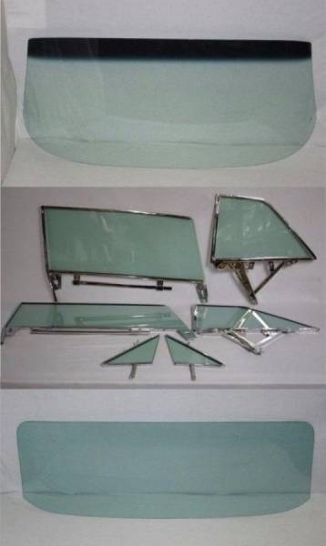 Auto City Classic - 1963-1964 Buick / Chevrolet / Oldsmobile / Pontiac 2 Door Hardtop Complete Glass Package with Assembled Side Set CG-BCOP-63-64-2H-SSA