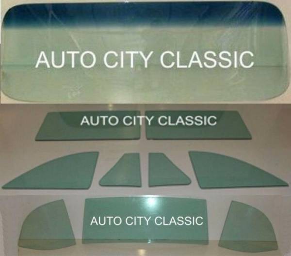 Auto City Classic - 1950-1952 Chevrolet / Oldsmobile / Pontiac Hardtop 1 Piece Windshield Complete Glass Package CG-COP-50-52-HT-1P
