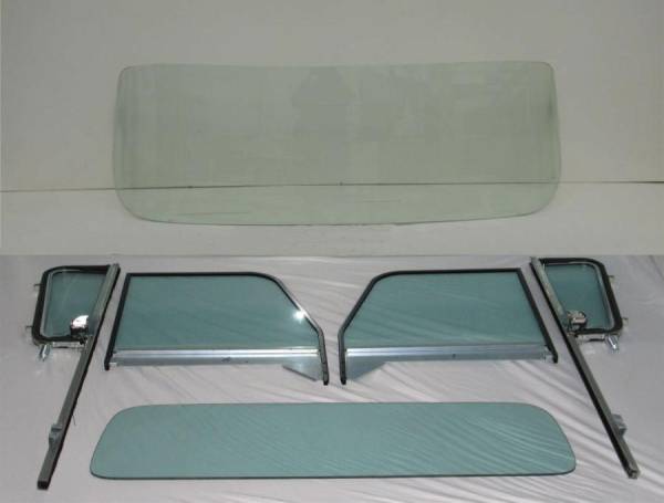 Auto City Classic - 1960-1963 Chevrolet / GMC Pickup Cab Complete Glass Package Small Back Glass Post Assembled Side Glass Set CG-CVY-60-63-PU-A-SSAP
