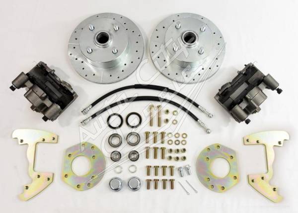 Auto City Classic - 1964-1966 Ford Mustang / 60-65 Ford Falcon, Ranchero and Mercury Comet 6 Cylinder 4 Lug Front Disc Brake Conversion Wheel Kit