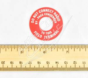 1958 Chevrolet Generator Warning Tag - Image 2