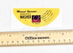 1958 Chevrolet Windshield Washer Bottle Decal - Image 2