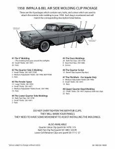 Auto City Classic - 1958 Chevrolet Bel Air 2 Door Hardtop Side Molding Clip Set - Image 10