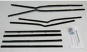 1958 Chevrolet 2 Door Sedan Bel Air Window Weatherstrip Fuzzy Kit