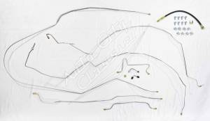 1955-1957 Chevrolet Passenger Cars Complete OE Steel Disc Drum Brake Line Set BLS55-57-DIDR-OE