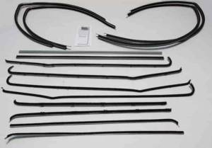 1955-1957 Chevrolet / Pontiac 2 Door Sedan Weatherstrip Fuzzy Kit FZ55572S-B
