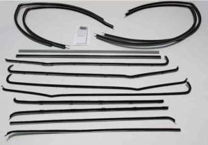 1955-1957 Chevrolet / Pontiac 2 Door Wagon Weatherstrip Fuzzy Kit FZ55572WAG-A