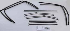 1955-1957 Chevrolet / Pontiac 4 Door Sedan Weatherstrip Fuzzy Kit FZ55574S-A