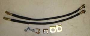 Street / Rat Rod 10 MM 18" Rubber Flex Disc Brake Hoses with Hardware-Pair HS-ROD-10MM-18