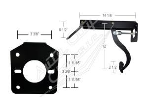 Universal Firewall Mount Power or Manual Brake Pedal PED-UNI