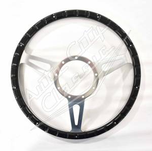 Auto City Classic - Black Woody Rivet GT Style Steering Wheel SC1430WB - Image 5
