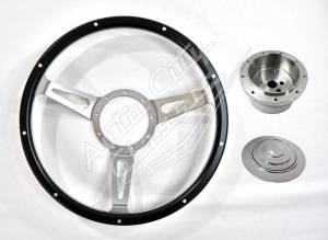 Black Woody Rivet GT Style Steering Wheel Kit SC1430WB-R/S