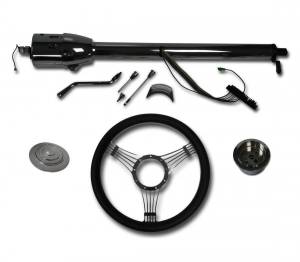 Auto City Classic - 32" Street / Hot Rod Chrome Stainless Automatic Tilt Steering Column with Banjo Wheel Kit SC7003-CBLKB - Image 3