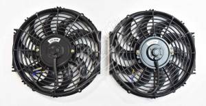 12" Dual Black Electric Radiator Fan- 2600CFM SHFAN-12-B