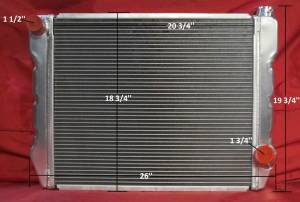 Auto City Classic - Universal Cross Flow GM Style Aluminum Radiator 26" X 19" SL-059B-MT - Image 3
