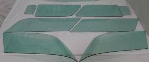 1955-1957 Chevrolet / Pontiac 4 Door Wagon Curved 8 piece Side Glass Set SS-5557CV4WAG8P