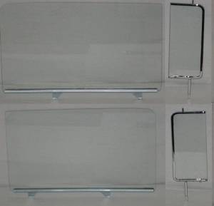 1955-1957 Chevrolet 2 Door Sedan Delivery Assembled Side Glass Set SSA-CVY-55-57-SD-DEL