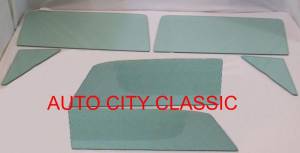 1964 Ford Galaxie 4 Door Sedan 54A, 54B, 54E Side Glass Set 64GAL4SEDSS