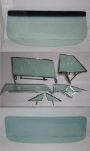 1963-1964 Buick / Chevrolet / Oldsmobile / Pontiac 2 Door Hardtop Complete Glass Package with Assembled Side Set CG-BCOP-63-64-2H-SSA