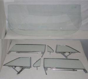 1963-1964 Cadillac Convertible Complete Glass Package with Assembled Side Set CG-CAD-63-64-CV-SSA