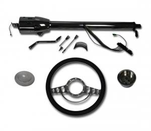 Auto City Classic - 30" Street / Hot Rod Stainless Column Shift Tilt Steering Column with Impala Wheel Kit SC7002C/P-1412 - Image 2