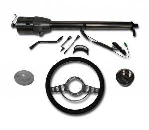 Auto City Classic - 30" Street / Hot Rod Stainless Column Shift Tilt Steering Column with Impala Wheel Kit SC7002C/P-1412 - Image 7