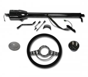 Auto City Classic - 32" Street / Hot Rod Stainless Column Shift Tilt Steering Column with Impala Wheel Kit SC7003C/P-1412 - Image 2