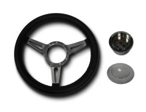 Auto City Classic - 32" Street / Hot Rod Stainless Floor Shift Tilt Steering Column Floor Shift with 3 Spoke GT Wheel Kit SC7007C/P-1430 - Image 9
