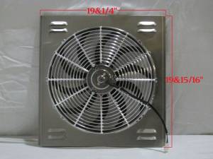 19 3/4" X 19 5/16" Universal Radiator Shroud and Fan SH129 - Image 2