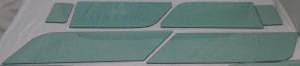 1955-1957 Chevrolet 210 / Pontiac 2 Door Wagon Flat 6 Piece Side Glass Set SS-5557CV2WAG2106P