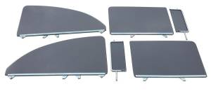 1955-1957 Chevrolet / Pontiac 2 Door Sedan Assembled Side Glass Set SSA-5557CV2S210