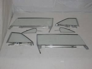 1961-1962 Cadillac Convertible Assembled Side Glass Set SSA-CAD-61-62-CV